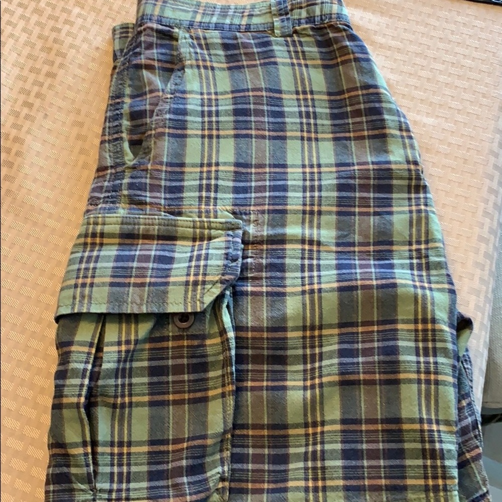 Men’s Polo Plaid Cargo Shorts